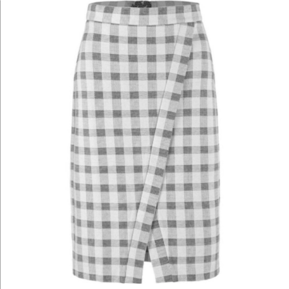 CAbi plaid pencil skirt
